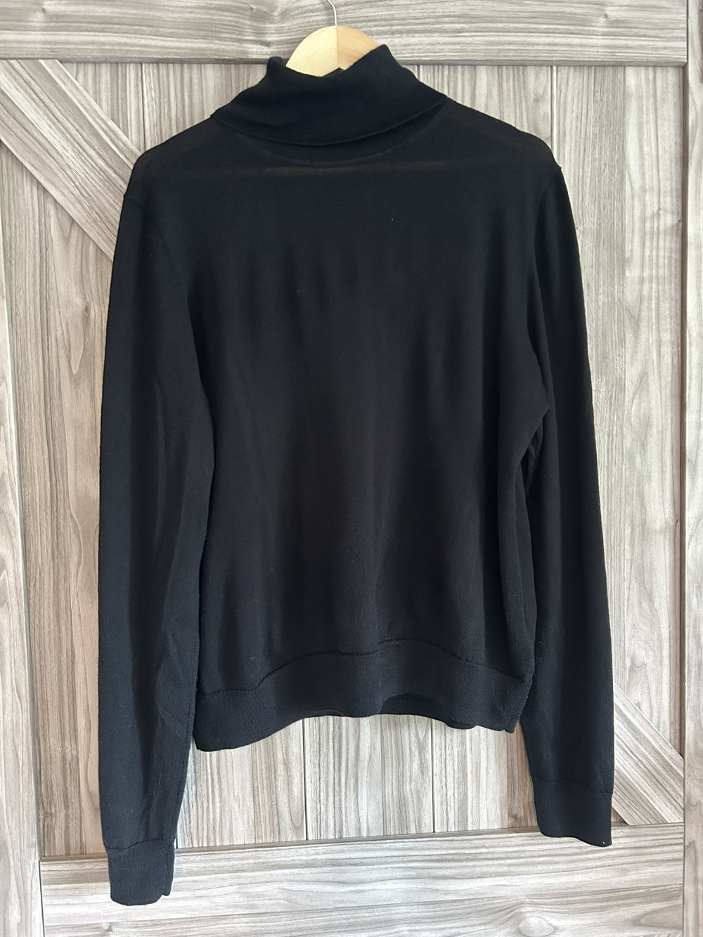 Gap Mens 100% Merino Wool Turtleneck Sweater XL Tall Black